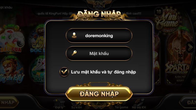 Hướng dẫn đăng nhập Kingfun